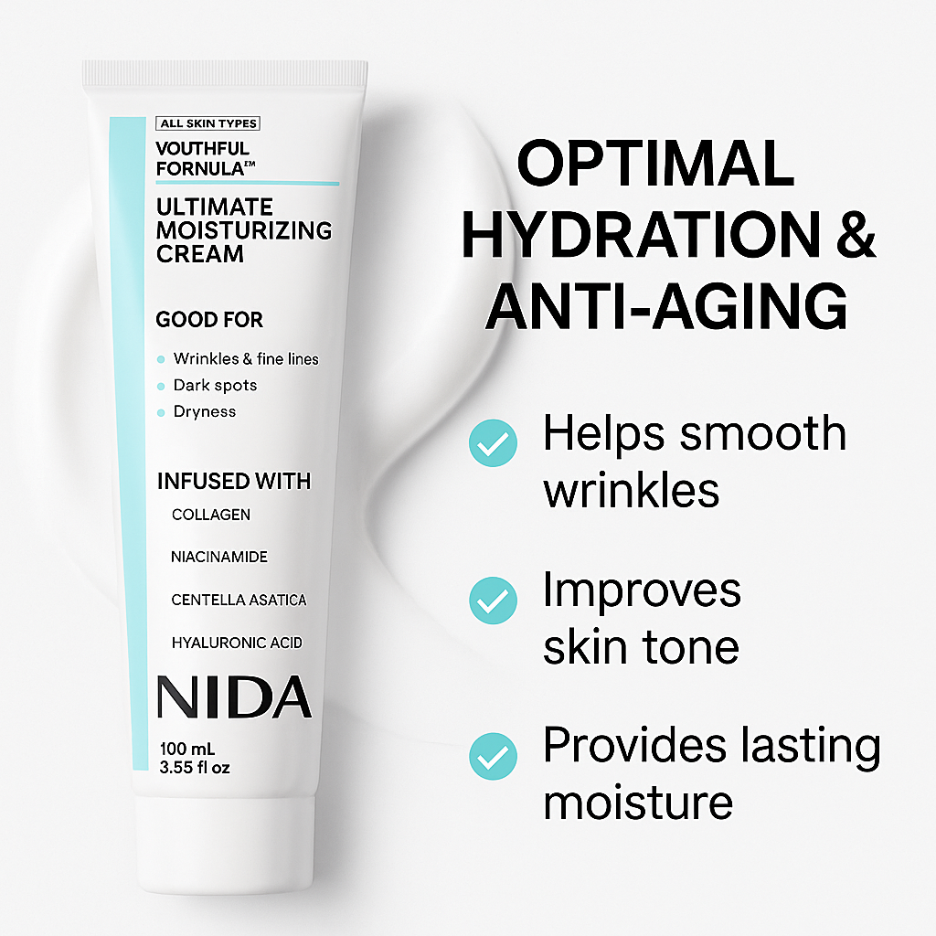 🌸 NIDA Youthful Formula – Ultimate Moisturizing Cream 60ml 🌸